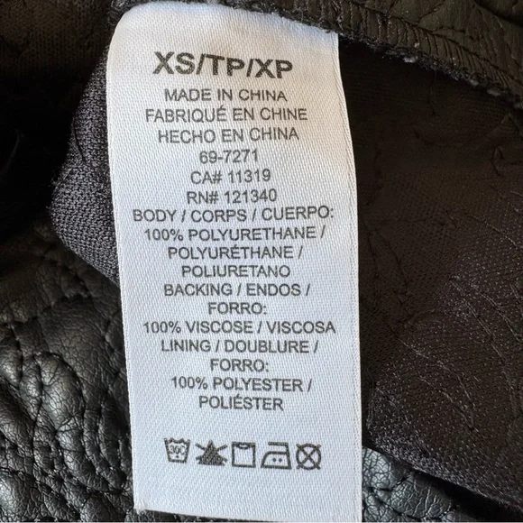 Dynamite Black Skirt XS A-Line Embellished Faux leather Mini - Picture 4 of 6